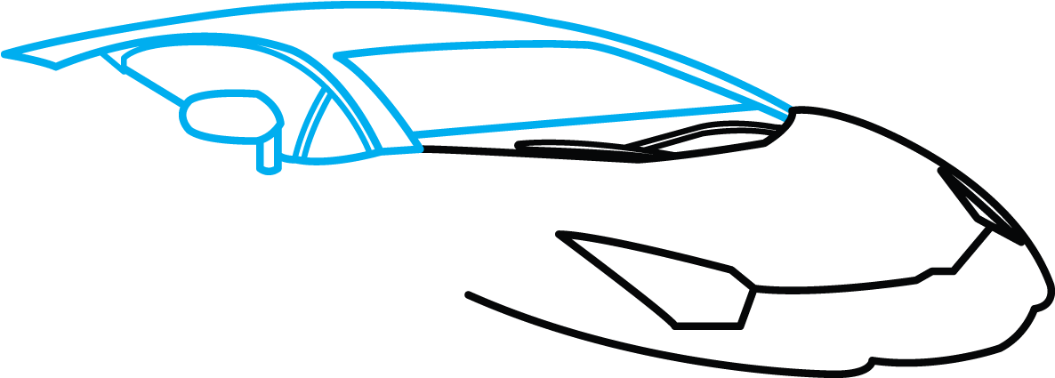 Car Outline Modified Clip Art Free Vector In Open Office - Cartoon Easy To Draw Lamborghini (1280x720)