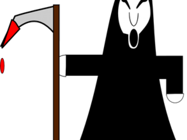Reaper Clipart Dark Man - Moartea Cu Coasa Desen (640x480)