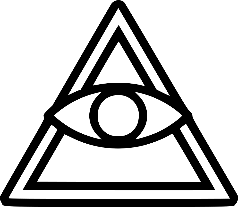 All Seeing Eye Svg Png Icon Free - Triangle Eye Symbol Outline (980x852)