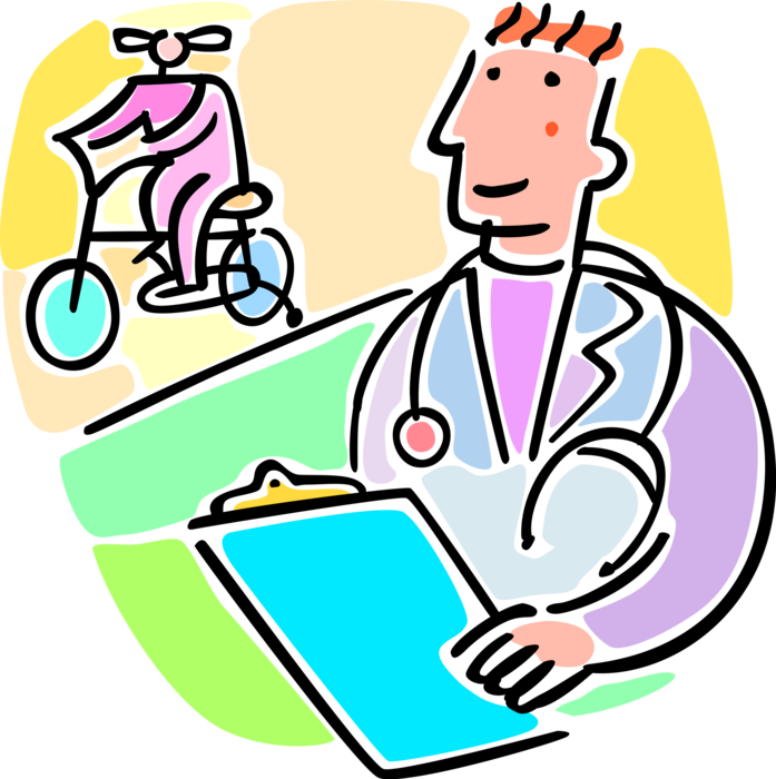Vector Illustration Of Health Care Professional Doctor - Vector Illustration Of Health Care Professional Doctor (697x700)