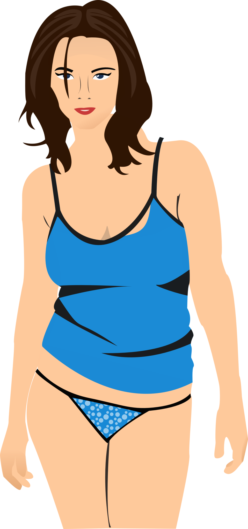 Woman Wearing Undies - Sexy Couple Clipart Png (958x2038)