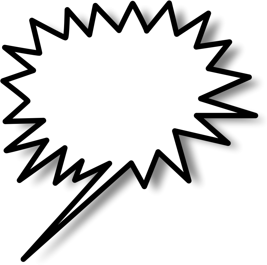 Callout Star Left Clipart - Create & Draw Your Own Comics Blank Notebook: Blank (958x958)