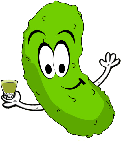 Pickle Juice Hangover Cure - Cartoon Pickle Png (488x510)