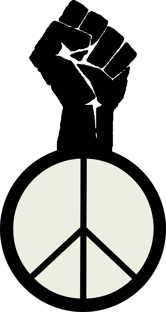 Art Svg File Occupy Wall Street Fight The Power Peace - Peace Fist (555x1044)