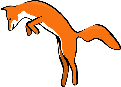 Fox Animal Leap Mammal Wild Wildlife Fox F - Custom Red Fox Throw Blanket (472x340)
