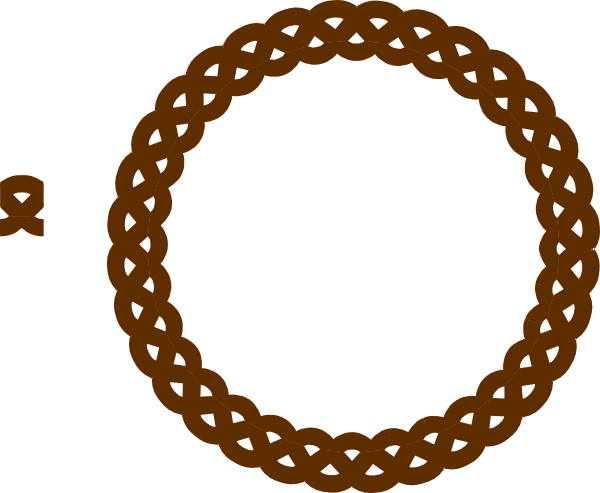 Free Rope Border Clip Art - Golden Circle Border Transparent Png (600x493)