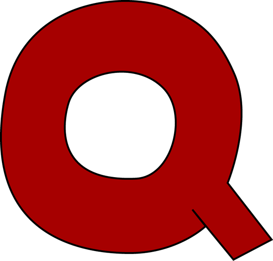 Red Letter Q Things With Letter Q Clipart 550 526 - Letter Q Clipart (550x526)