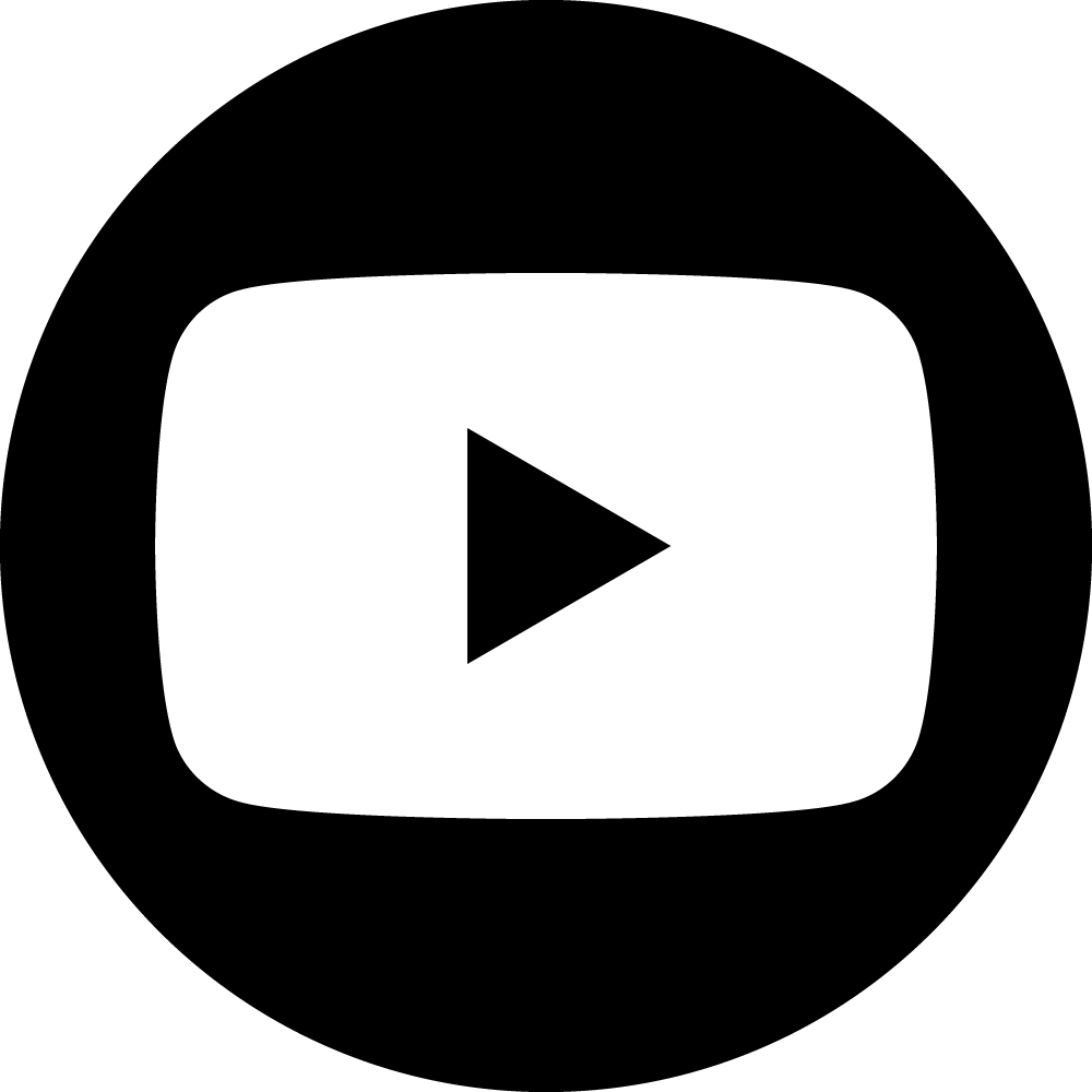 Youtube Dark Circle - Youtube Icon Png Circle (1000x1000)