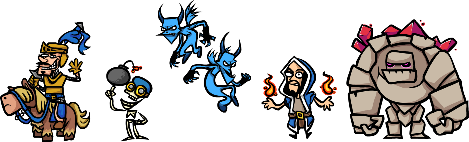 Clash Royale Troops - Clash Royale Pictures Of Troops (1622x493)