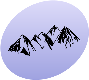 P Mountain Clipart - Black And White Mountain Clip Art (400x360)