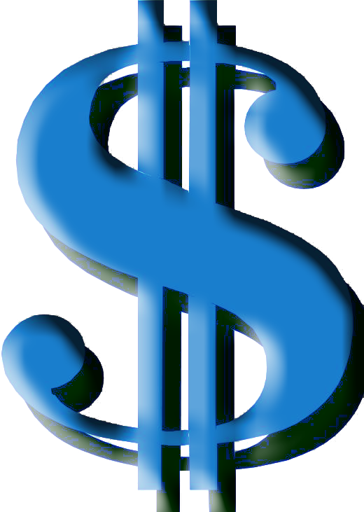 Blue Dollar Sign - Blue Dollar Sign Png (520x731)