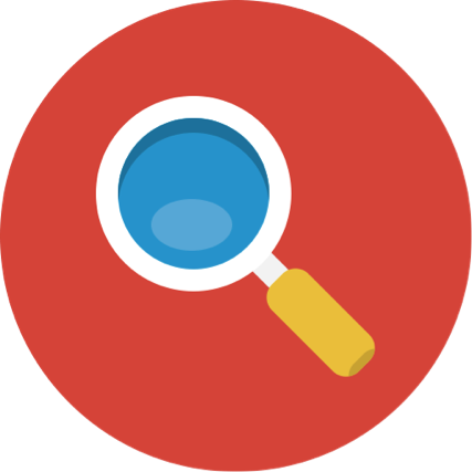 Time Spent Searching For The Right Template - Lupa Flat Icon (427x427)