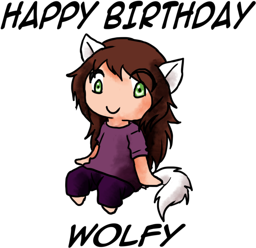 Happy Birthday Wolfy By Yinyangswings - Cartoon (936x854)