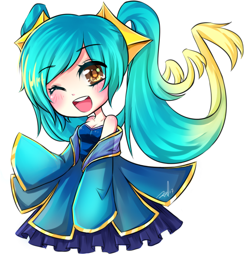 Sona Lol~ By Kawailemon - League Of Legends (871x917)