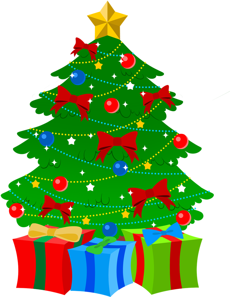 Christmas Arts - Christmas Tree Presents Clip Art (800x1051)