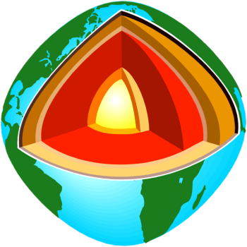 Geography Clipart Physical Geography - Layers Of The Earth (350x350)