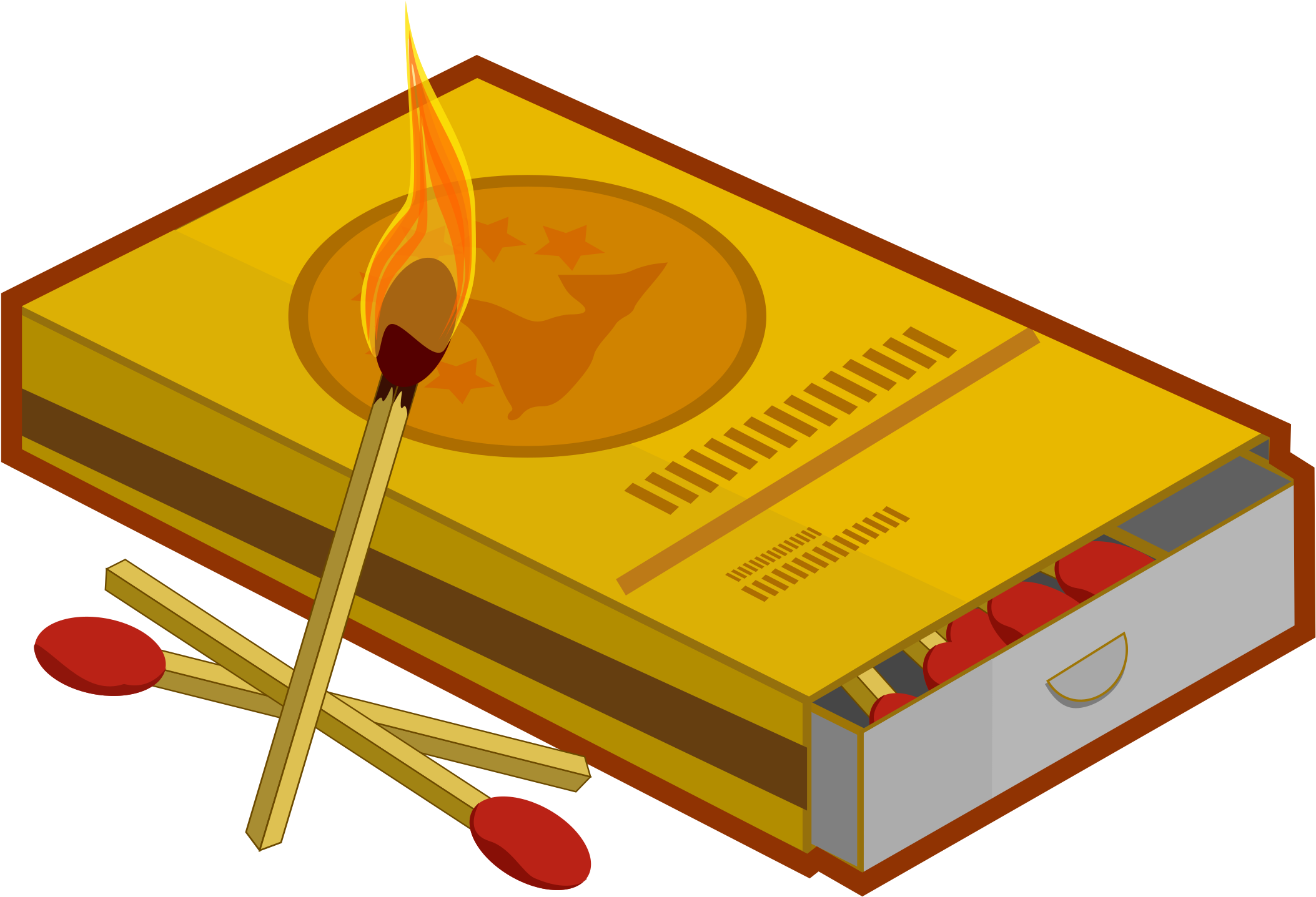 Cerillos Matches 555px - Match Clipart (2400x1731)