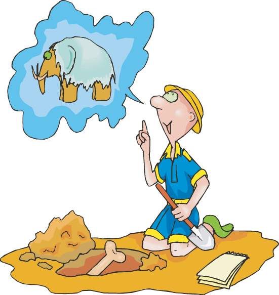 Mammoths - Teachers - Paleontologist Clipart Png (551x583)