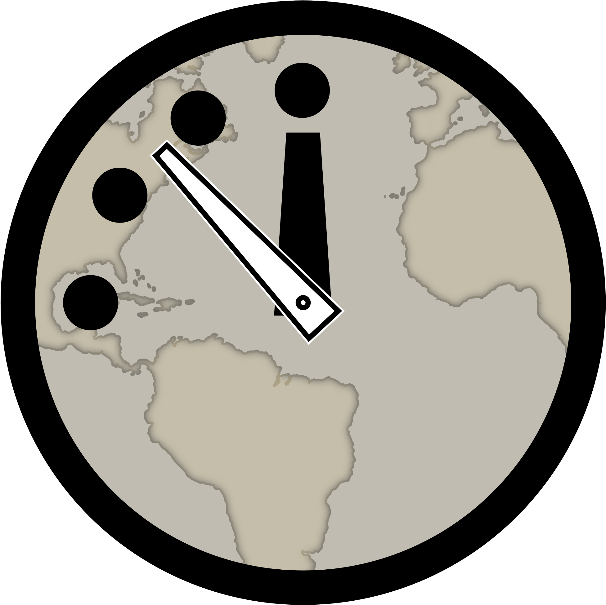 Lock Clip Art Download - Doomsday Clock Clipart (2400x2400)