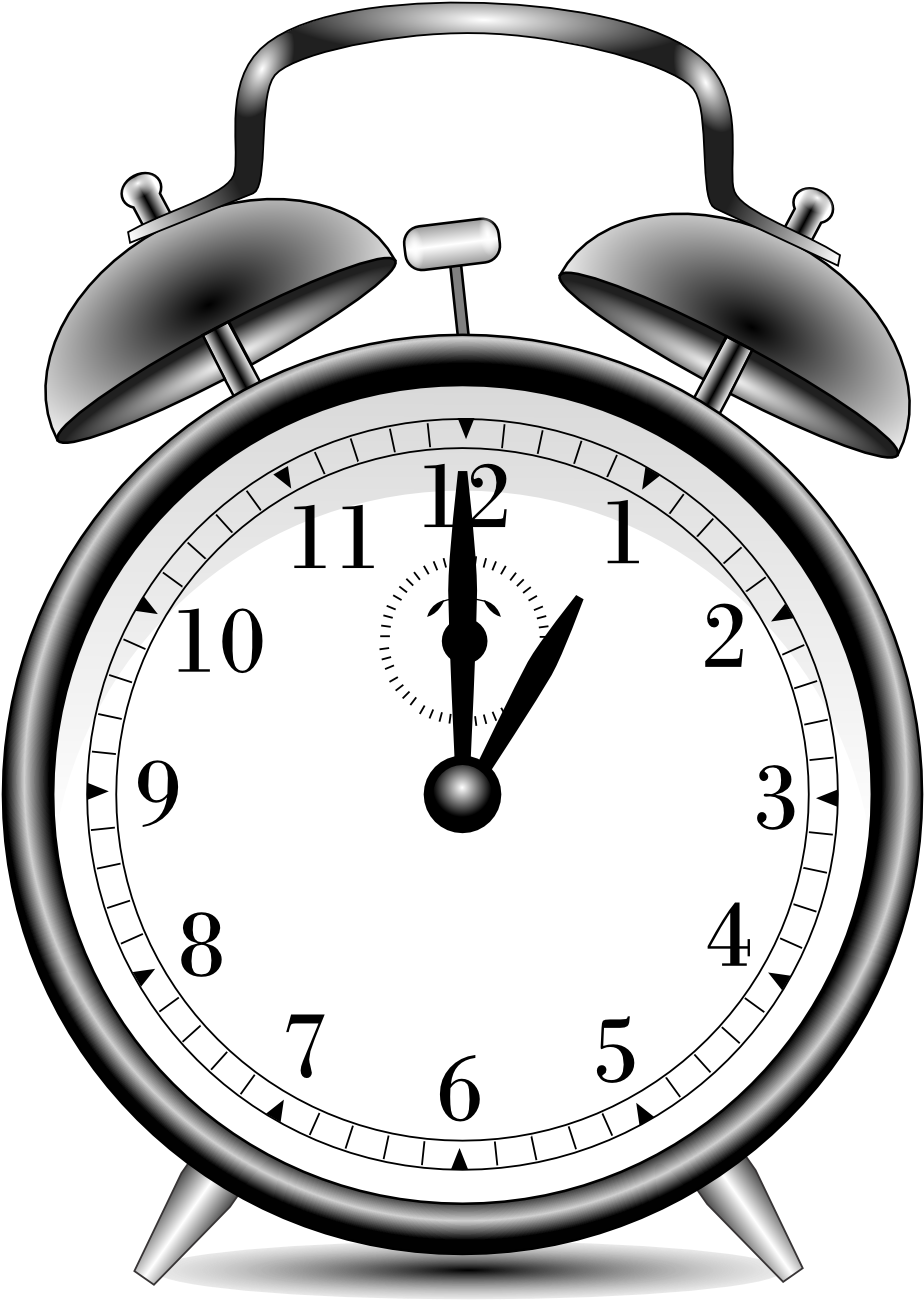 Clock Clipart Black And White Png - Black And White Clocks (999x1413)