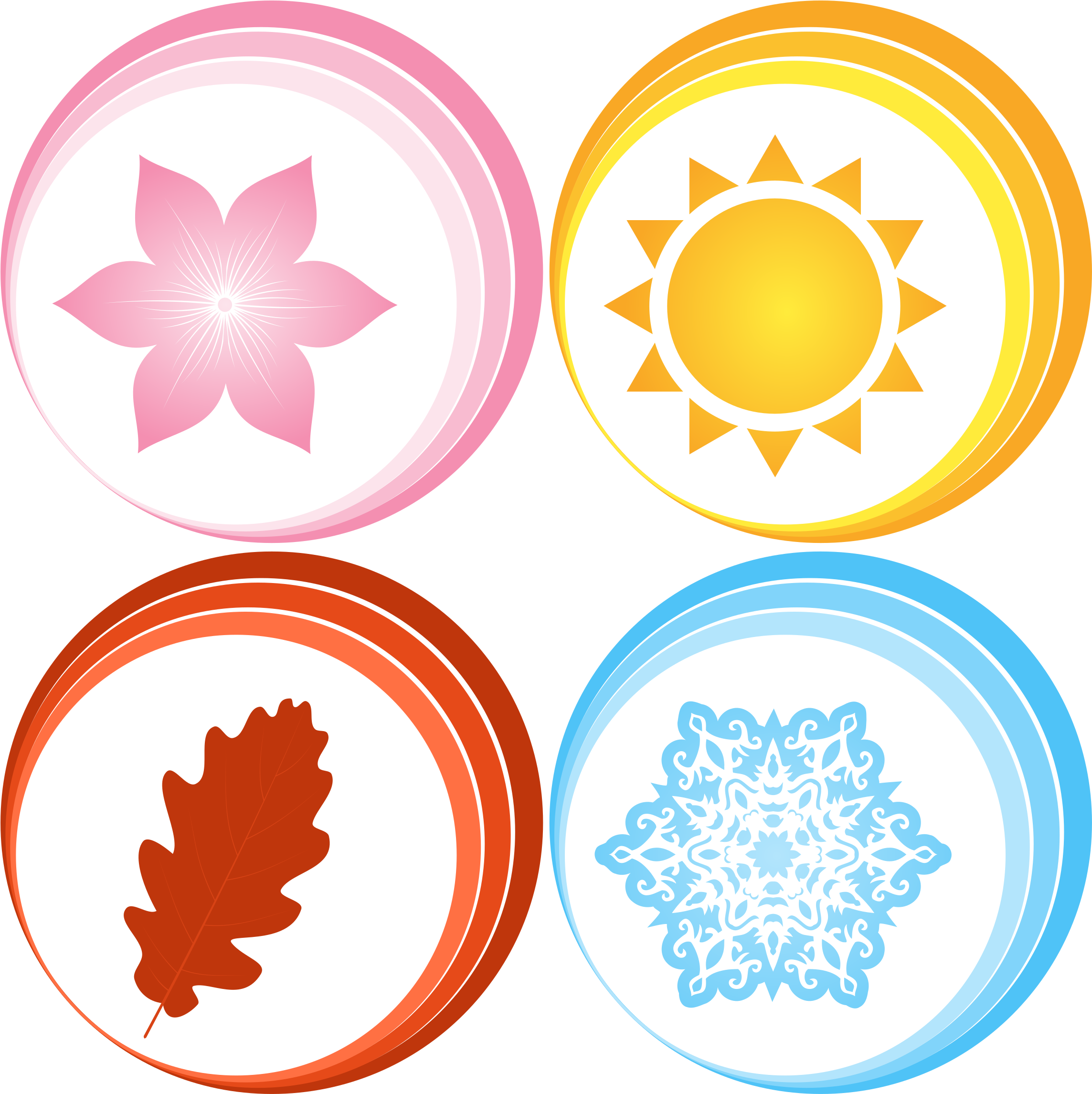 Big Image - Four Seasons Clipart (2396x2400)