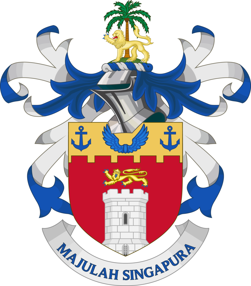 City Of Singapore Coa By Sempereadem-sg - Singapore Coat Of Arms Colony (838x953)