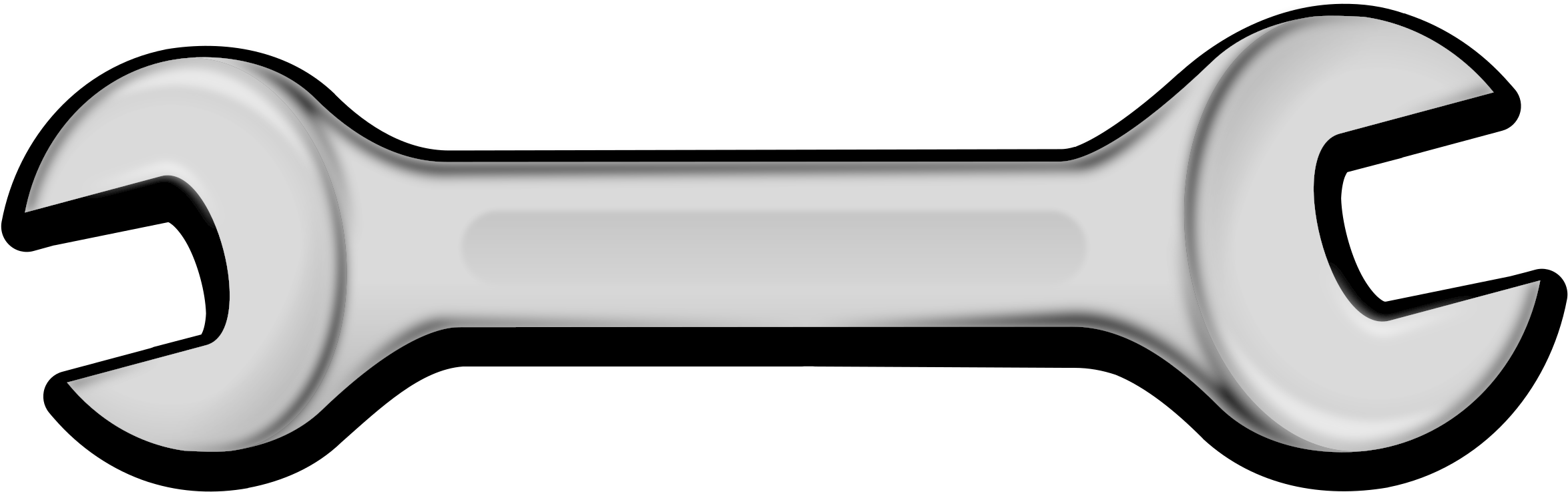 Free Icons Png - Wrench Clipart (2400x960)