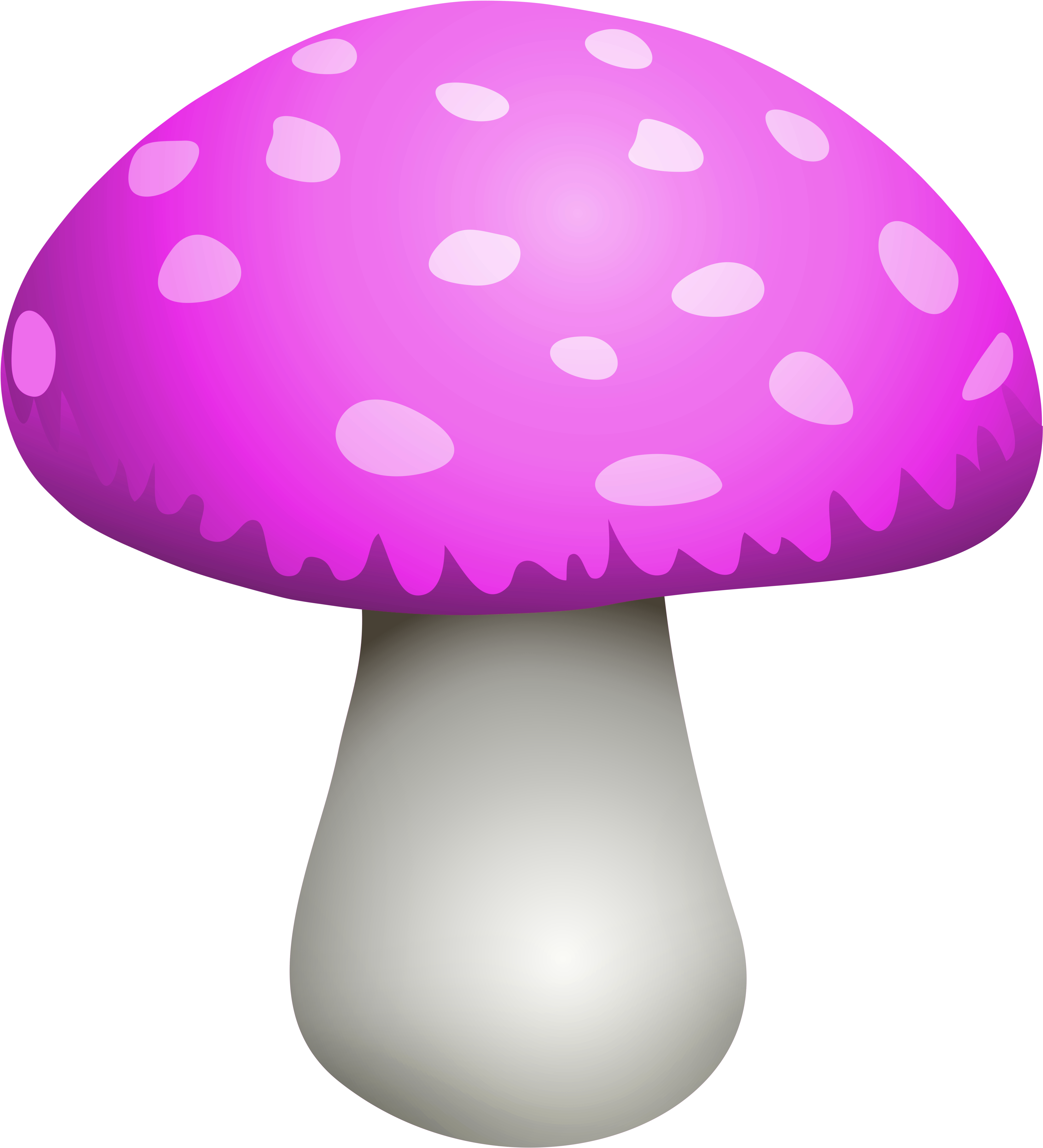 Pink Mushroom Png Clipart - Mushroom Clipart Png (5659x6158)
