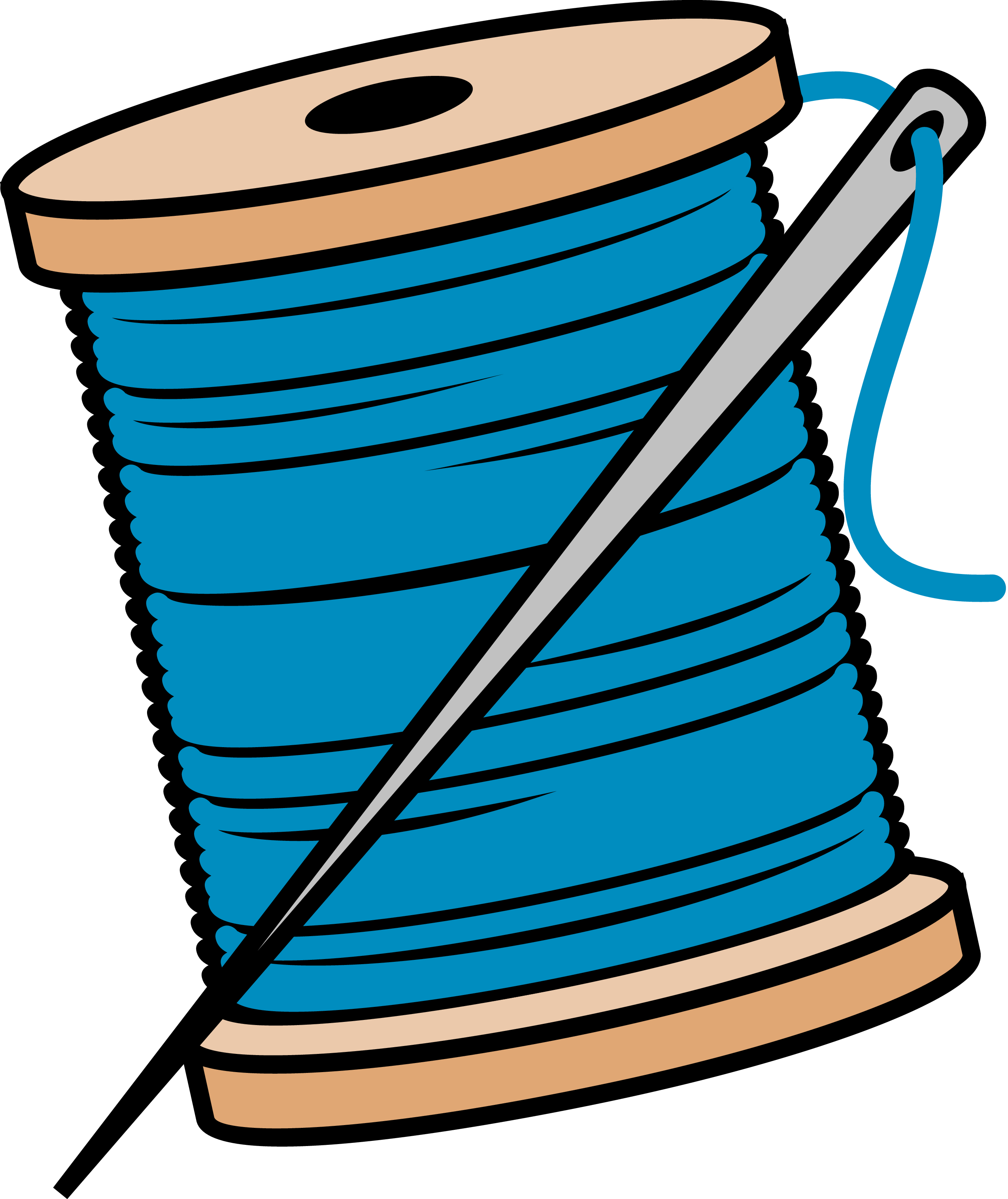 Hand-sewing Needles Thread Yarn Clip Art - Hand-sewing Needles Thread Yarn Clip Art (2550x3033)