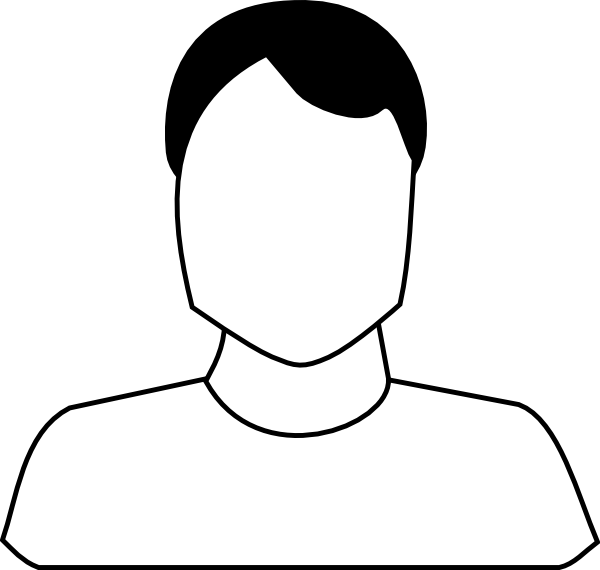 Male Black White Clip Art - Jaw Clipart Black And White (600x570)