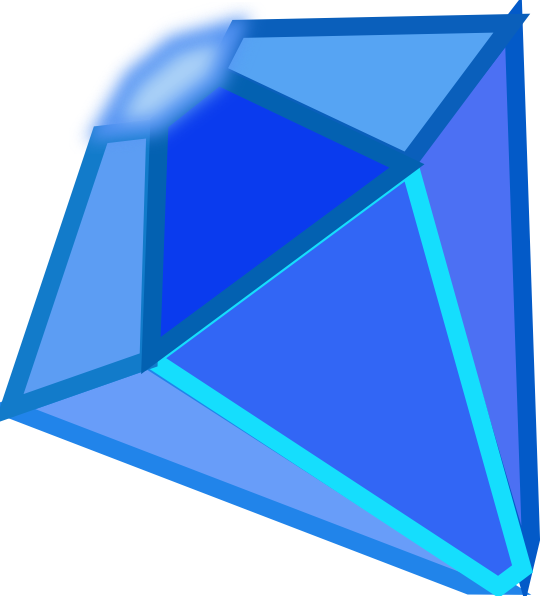 Gem Clip Art - Blue Gem Clipart (540x596)