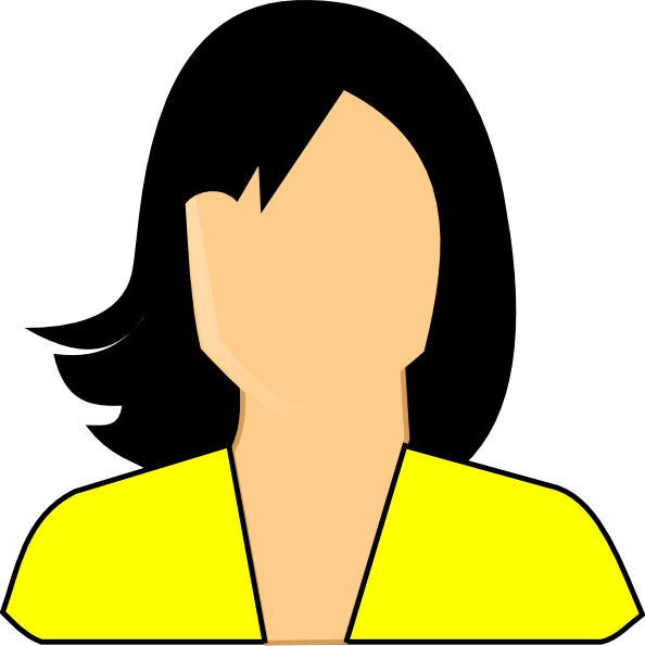 Yellow Woman Clip Art - User Icon (594x595)