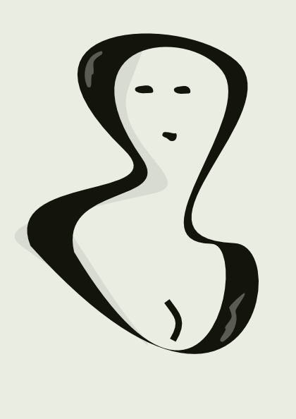 Free Vector Portrait Of A Woman Clip Art - Illustration (420x594)