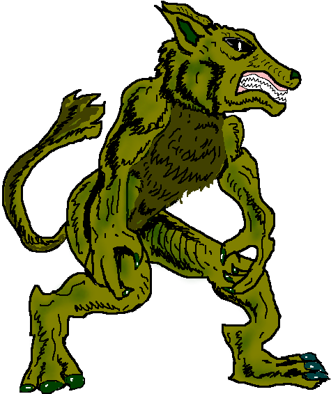 Werewolf Clipart Line Art - Clip Art (600x600)