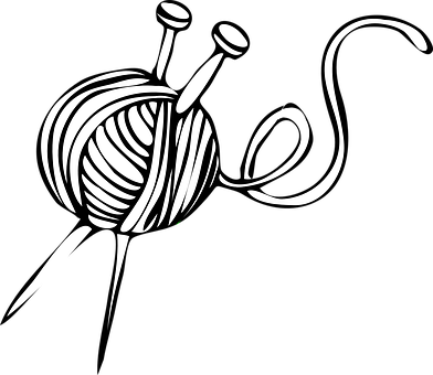 Knitting Ball Needles Yarn Knitting Knitti - Knitting Needles And Yarn Clip Art (392x340)
