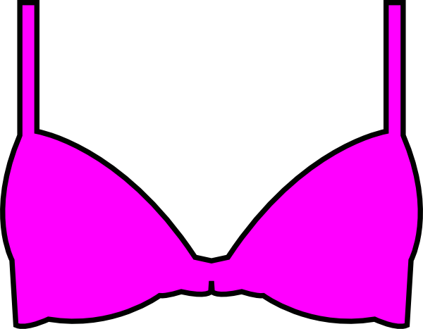 Bra1 Clip Art - Pink Bra Clip Art (600x467)