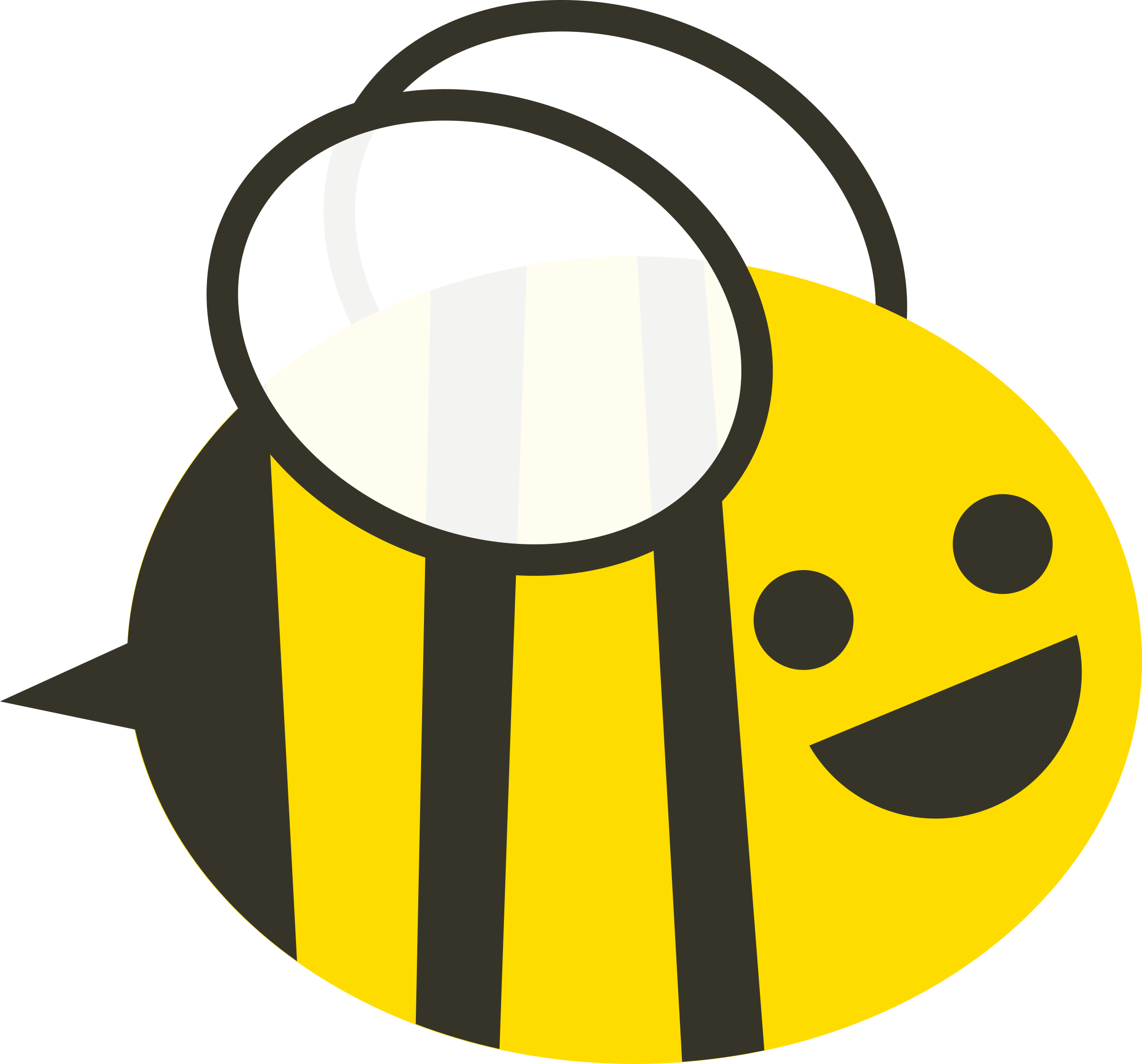 Bee Clipart Png - Cartoon Bee (2400x2236)