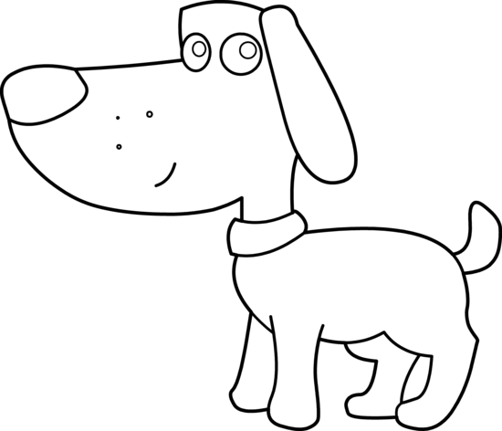 Dog Clipart Line Drawing Hair On Food Aol Image Search - Dog Clipart Black White (550x472)