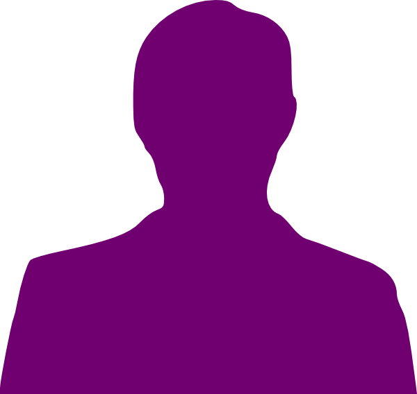 Purple Man Sillhouette Clip Art - Silhouette Man (600x568)