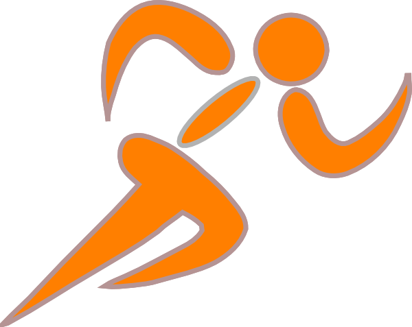 Orange Runners Clip Art - Pe Related (600x477)