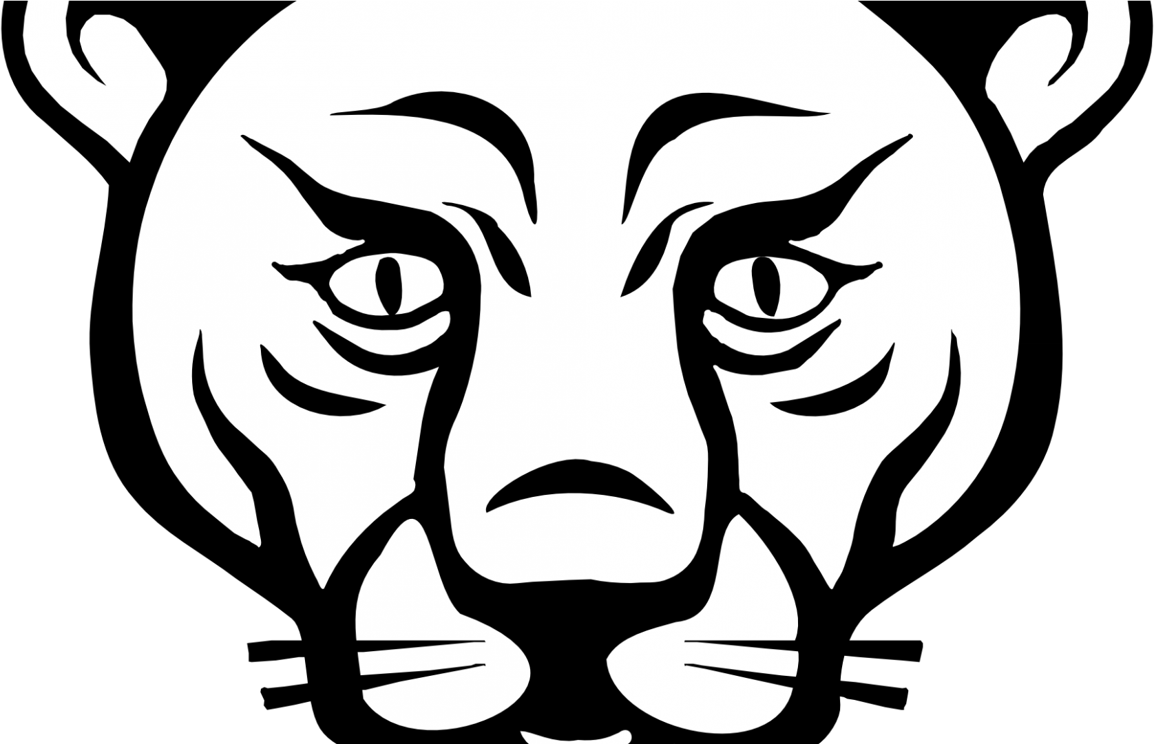 Animal Faces Lion Black White Line Art Coloring Sheet - Animals Faces To Draw (1920x1080)