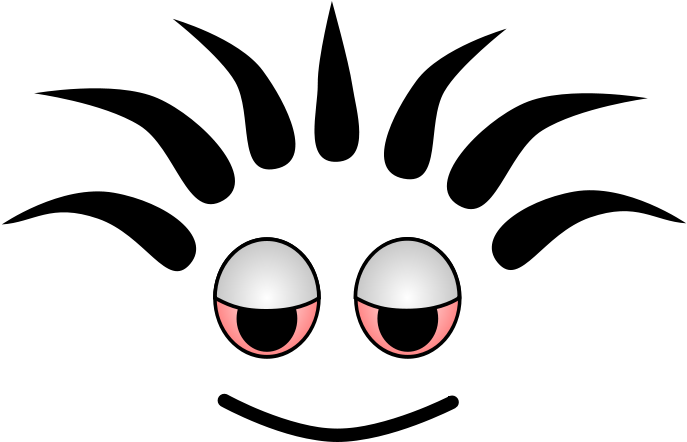 Cliparts Sick Faces - Wacky Hair Clip Art (800x566)