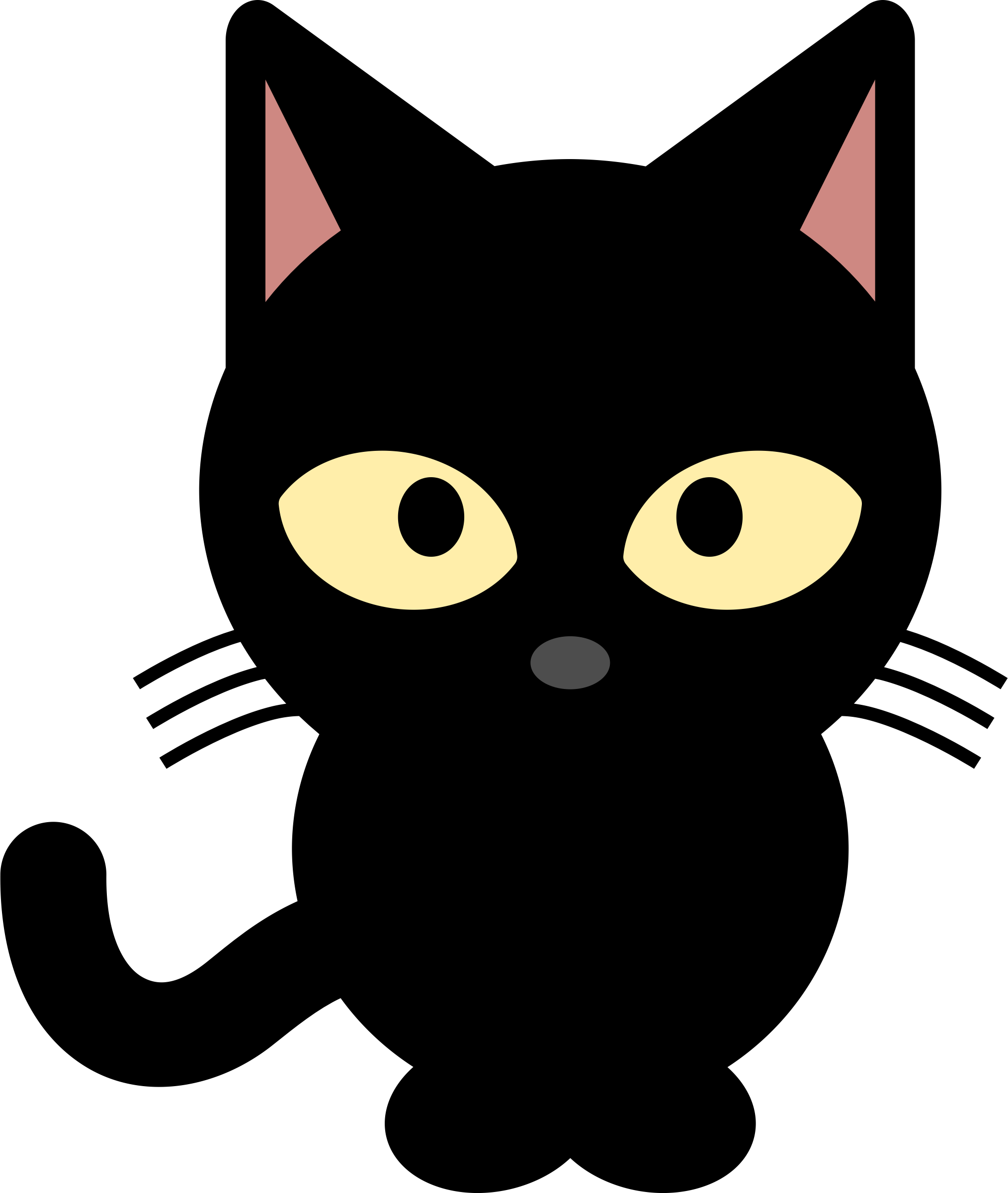 Attibution Is Required- In Order To Use A This Photo - Clip Art Black Cat (2028x2400)