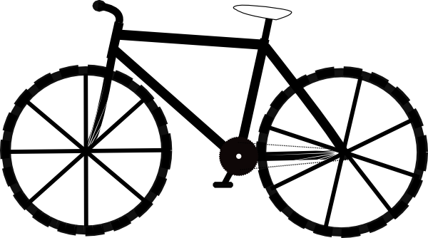 Bicycle Drawings Clip Art - Bear On A Unicycle (600x334)