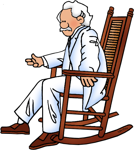 Famous People From Missouri - Mark Twain Clipart (589x648)