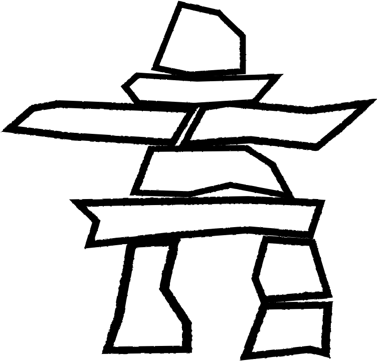 Clipart - Inukshuk Outline - Inukshuk Vector (800x800)