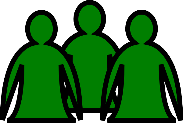 People Clipart Green - Abstact People Icon Png (600x404)