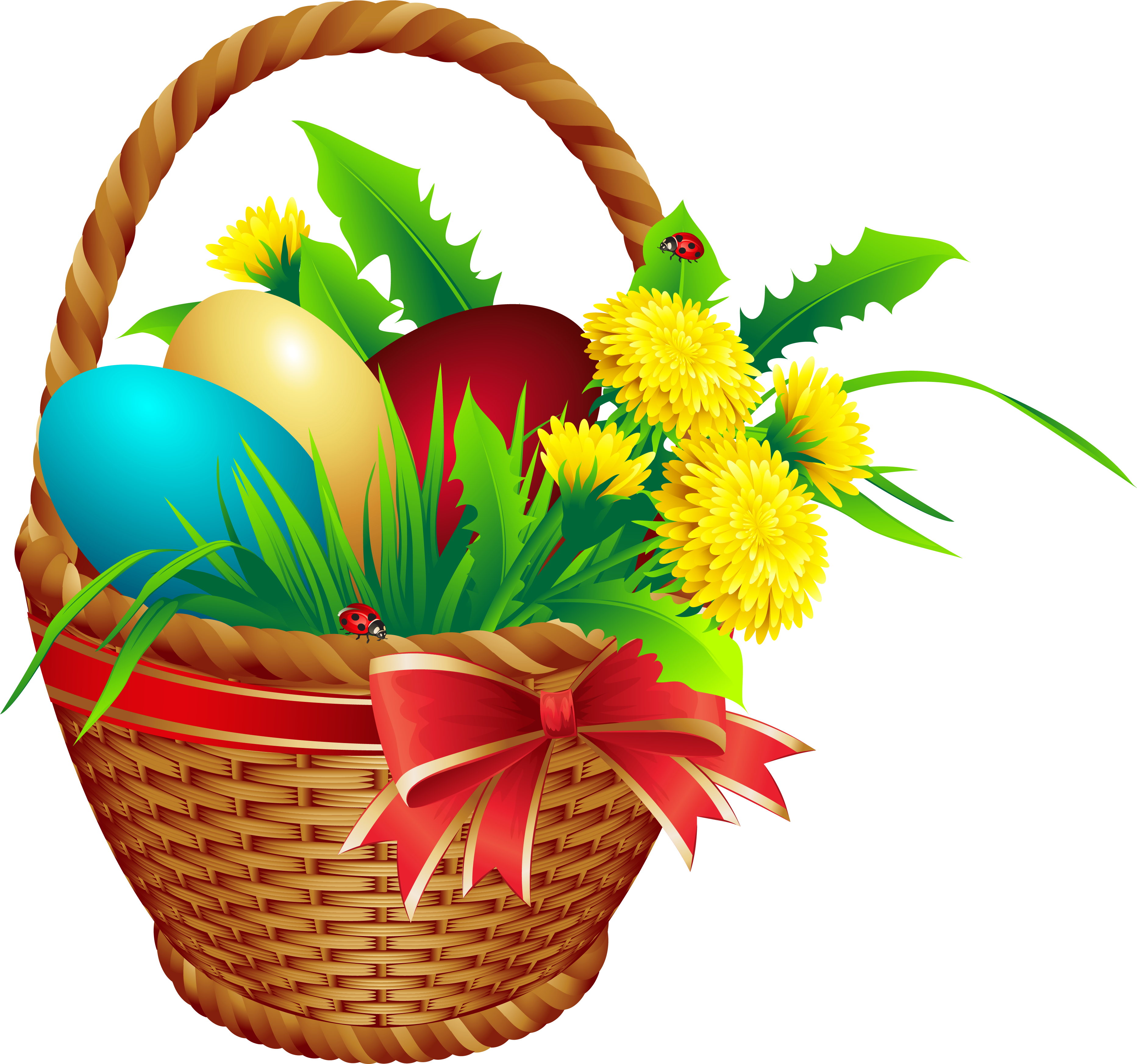 0, - Easter Basket Clip Art (3839x3592)