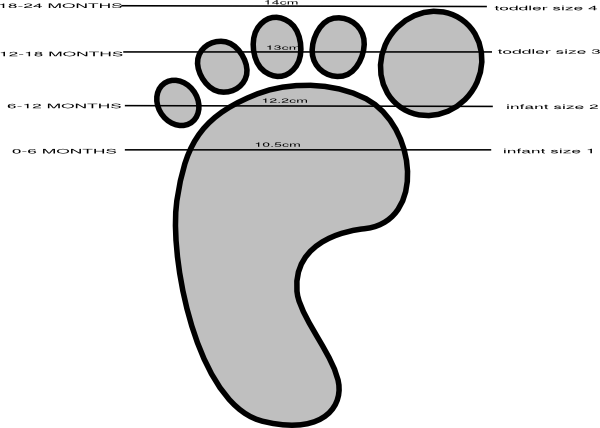 Shoe Size Clipart (600x428)