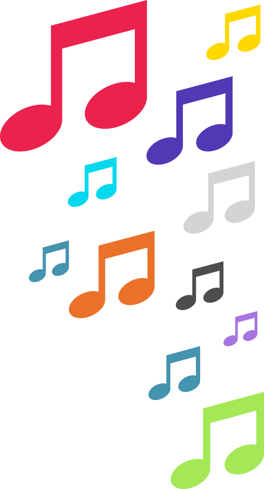 Html5 Audio Tag Tutorial - Black Music Notes (521x962)